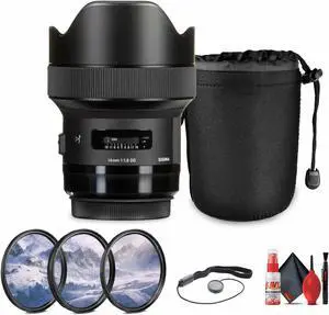 Sigma 14mm f/1.8 DG HSM Art Lens for Canon EF Bundle
