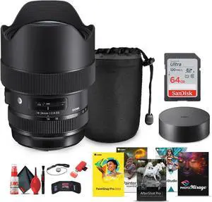 Sigma 14-24mm f/2.8 DG HSM Art Lens for Canon EF Bundle