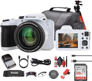 Kodak Pixpro AZ405 Digital Camera in White (AZ405WH) Bundle with Accessories