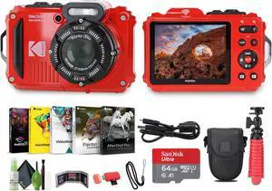 KODAK PIXPRO WPZ2 Rugged Waterproof Dustproof Digital Vlogging Camera (Red)