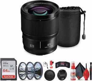 Panasonic Lumix S 85mm f/1.8 Lens Bundle