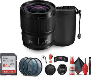 Panasonic Lumix S 24mm f/1.8 Lens Bundle