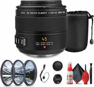 Panasonic Leica DG Macro-Elmarit 45mm f/2.8 Lens Bundle