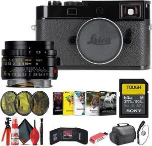 Leica M11 Rangefinder Camera (Glossy Black) + Leica 35mm f/2 Lens + 64GB Memory Card + More