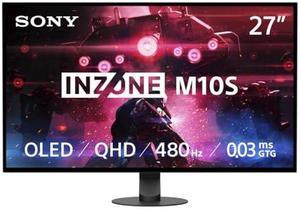 Sony INZONE M10S 27 OLED QHD (2560x1440) 480Hz 0.03ms GTG NVIDIA G-SYNC Compatible Gaming Monitor DisplayHDR 400, Anti-Glare, DisplayPort 2.1 (UHBR10), VRR HDMI 2.1, USB, Tilt/Swivel/Height