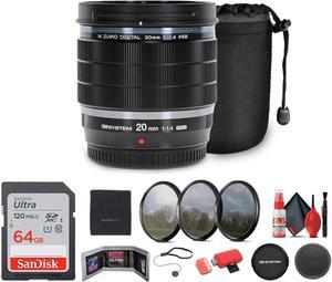 Olympus OM SYSTEM M.Zuiko Digital ED 20mm f/1.4 PRO Lens Bundle