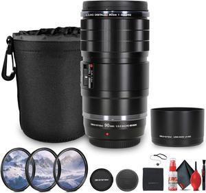 Olympus OM SYSTEM M.Zuiko Digital ED 90mm f/3.5 Macro IS PRO Lens Bundle