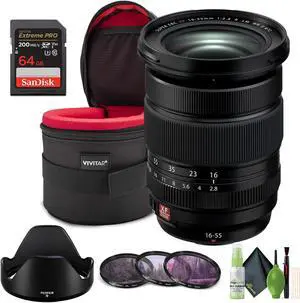 FUJIFILM XF 16-55mm f/2.8 R LM WR II Lens + Cleaning kit +  64GB Memorey Card