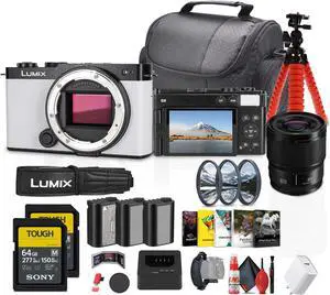 Panasonic Lumix S9 Mirrorless Camera (White) Bundle with Accessories