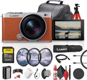 Panasonic Lumix S9 Mirrorless Camera with 18-40mm f/4.5-6.3 Lens (Orange) + More