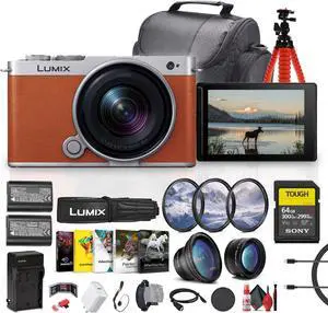 Panasonic Lumix S9 Mirrorless Camera with 18-40mm f/4.5-6.3 Lens (Orange) + More