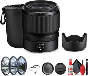 Nikon NIKKOR Z 35mm f/1.4 Lens (Nikon Z) + Lens Filter Kit + Cleaning Kit + More