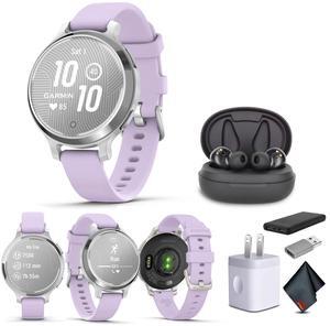 Garmin Lily 2 Active, Small and Stylish Smartwatch Purple Jasmin Bundle