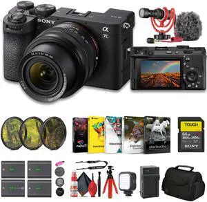 Sony a7C II Mirrorless Camera with 28-60mm Lens (ILCE-7CM2L/B) + 64GB SF-G Tough Card