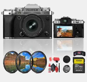 Fujifilm X-T5 Mirrorless Camera with XF 16-50mm f/2.8-4.8 Lens (Silver) Bundle