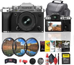 Fujifilm X-T5 Mirrorless Camera with XF 16-50mm f/2.8-4.8 Lens (Silver) Bundle