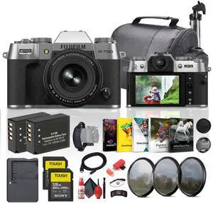 Fujifilm X-T50 Mirrorless Camera with XF 16-50mm f/2.8-4.8 Lens (Silver) Bundle