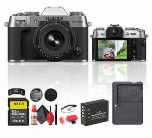 Fujifilm X-T50 Mirrorless Camera with XF 16-50mm f/2.8-4.8 Lens (Silver) Bundle