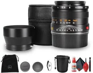 Leica Macro-Elmar-M 90mm f/4 Lens + Cleaning Kit + Lens Pouch + Cap Keeper