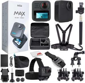 GoPro MAX 360 (2025) Waterproof Action Camera With Mega Accessory Kit - Get Rolling Bundle