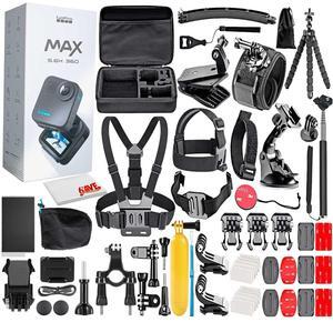 GoPro MAX 360 (2025) Waterproof Action Camera With 50 Piece Accessory Kit