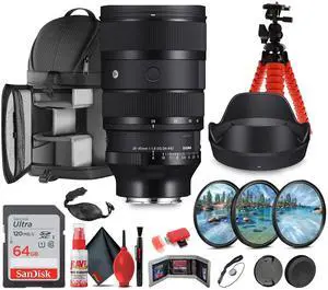 Sigma 28-45mm f/1.8 DG DN Art Lens (Sony E) + Sling Backpack + Lens Filter Kit + More