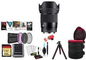 Sigma 23mm f/1.4 DC DN Contemporary Lens (Sony E) with 256GB Memory Card