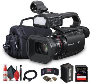 Panasonic AG-CX20 4K Professional Compact Camcorder with Rich Connectivity + 64GB Card  + More