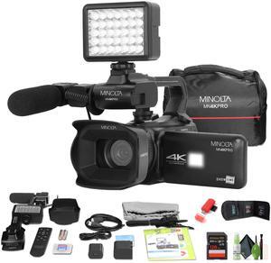 Minolta MN4KPRO UHD 4K60 Camcorder Kit, 128GB SDHC/SDXC UHS-I Card Memory Card