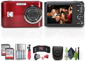 Kodak Pixpro FZ45 Digital Camera in Red (FZ45RD) Bundle with Accessories