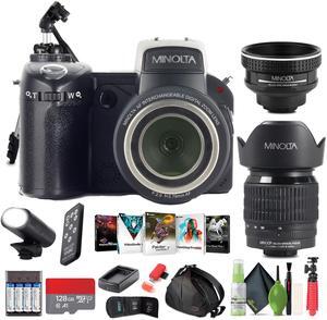 MINOLTA MN24Z 33 MP Autofocus / 1080P FHD Camera w/ Lens Kit, 128GB Memory Card