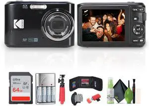 Kodak Pixpro FZ45 Digital Camera in Black (FZ45BK) Bundle with Accessories