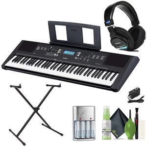 Yamaha PSR-EW310 76-Key Touch-Sensitive Portable Keyboard with Adapter and Stand and Sony MDR-7506 Headphones