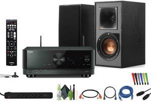 YAMAHA RX-V4A 5.2-Channel AV Receiver with MusicCast + Klipsch R-41PM Bookshelf Speaker