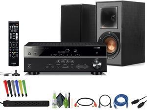 Yamaha RX-V385 5.1-Channel AV Receiver + Klipsch R-41PM Bookshelf Speaker