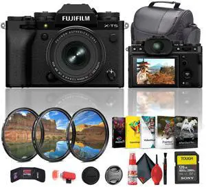 Fujifilm X-T5 Mirrorless Camera with XF 16-50mm f/2.8-4.8 Lens (Black) Bundle
