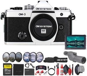 OM SYSTEM OM-3 Mirrorless Camera Silver Bundle