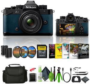 Nikon Zf 24.5MP Sensor 4K Video Recording Mirrorless Camera (Blue) With Nikon Lens Bundle