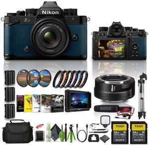 Nikon Zf 24.5MP Sensor 4K Video Recording Mirrorless Camera (Blue) With Nikon Lens Bundle