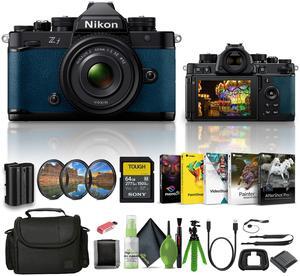 Nikon Zf 24.5MP Sensor 4K Video Recording Mirrorless Camera (Blue) With Nikon Lens Bundle