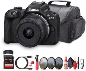 Canon EOS R50 V + 1430mm Lens Kit | 4K60p Vlogging Camera, Power Zoom Lens - Bundle