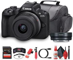 Canon EOS R50 V + 1430mm Lens Kit | 4K60p Vlogging Camera, Power Zoom Lens - Bundle