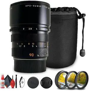 Leica APO-Summicron-M 90mm f/2 Lens | M-Mount, Portrait Telephoto Prime - Bundle