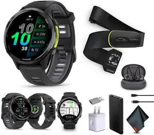 Garmin Forerunner 970, Black/Amp Yellow , Air Pro TWS Truly Wireless EarBuds