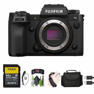 FUJIFILM X-H2S Mirrorless Camera, 64GB Memory Card, Lens Cap Keeper, Bundle