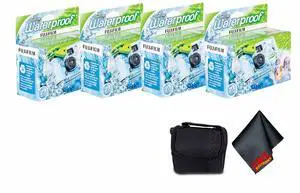 4xFUJIFILM QuickSnap 800 Waterproof 35mm Disposable Camera (27 Exposures),Bundle