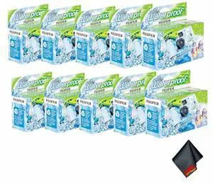 10xFUJIFILM QuickSnap 800 Waterproof 35mm Disposable Camera(27 Exposures),Bundle