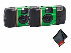 2xFUJIFILM QuickSnap Flash 400 Disposable Camera (27 Exposures), Bundle