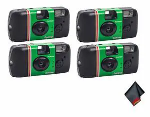 4xFUJIFILM QuickSnap Flash 400 Disposable Camera (27 Exposures), Bundle
