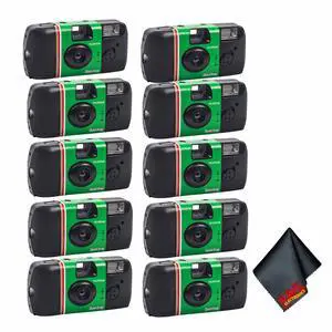 10xFUJIFILM QuickSnap Flash 400 Disposable Camera (27 Exposures), Bundle